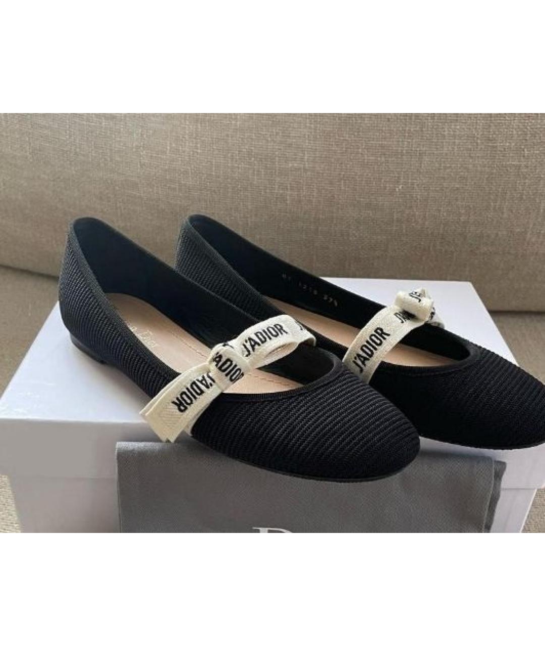 CHRISTIAN DIOR Черные балетки, фото 4