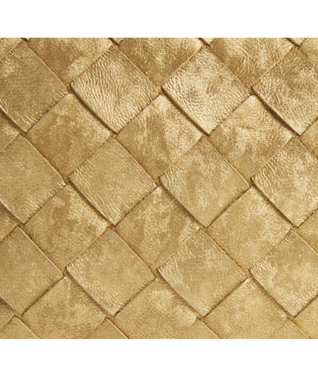 BOTTEGA VENETA Золотая кожаная сумка через плечо, фото 3