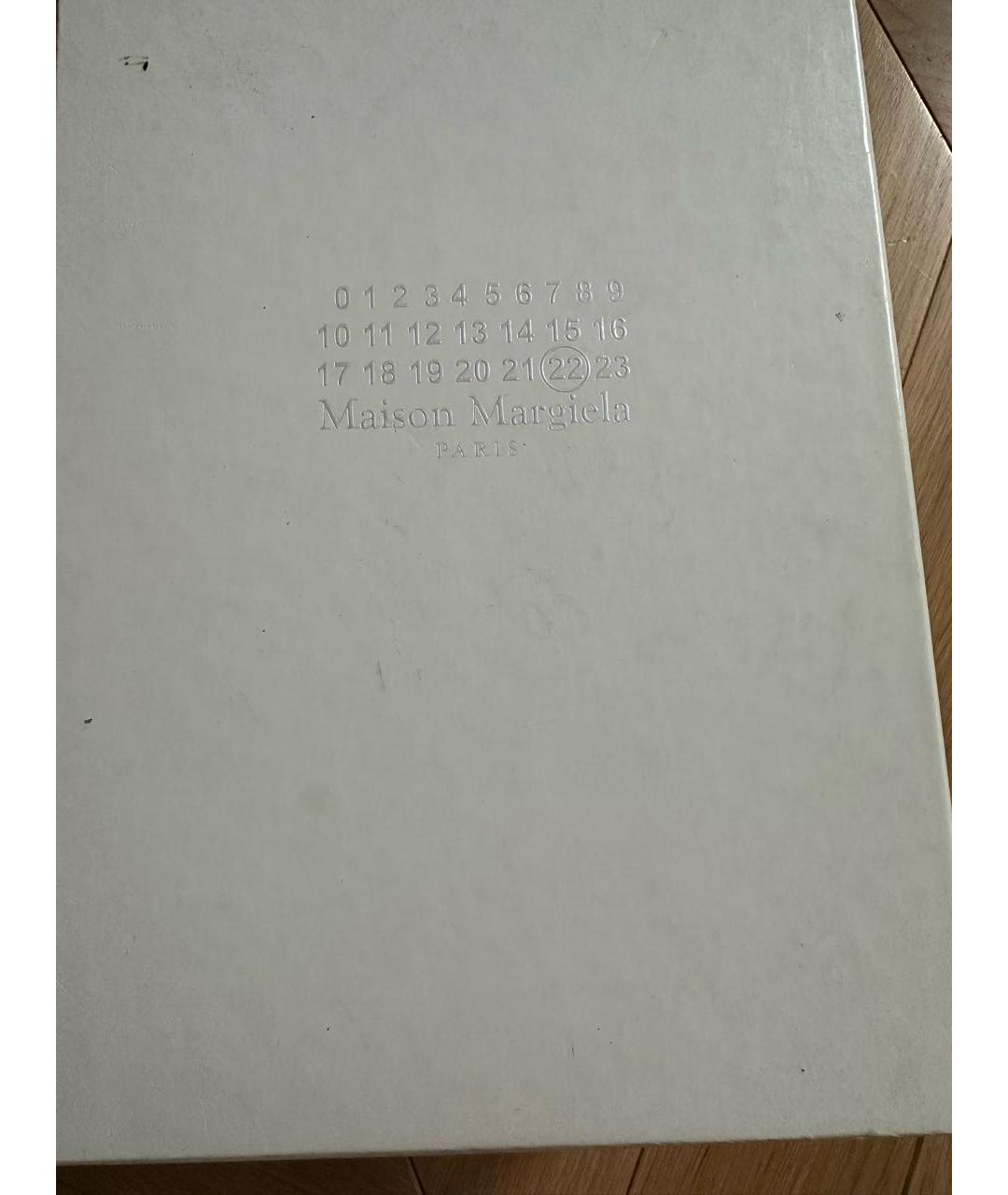 MAISON MARGIELA Белые кожаные низкие кроссовки / кеды, фото 6