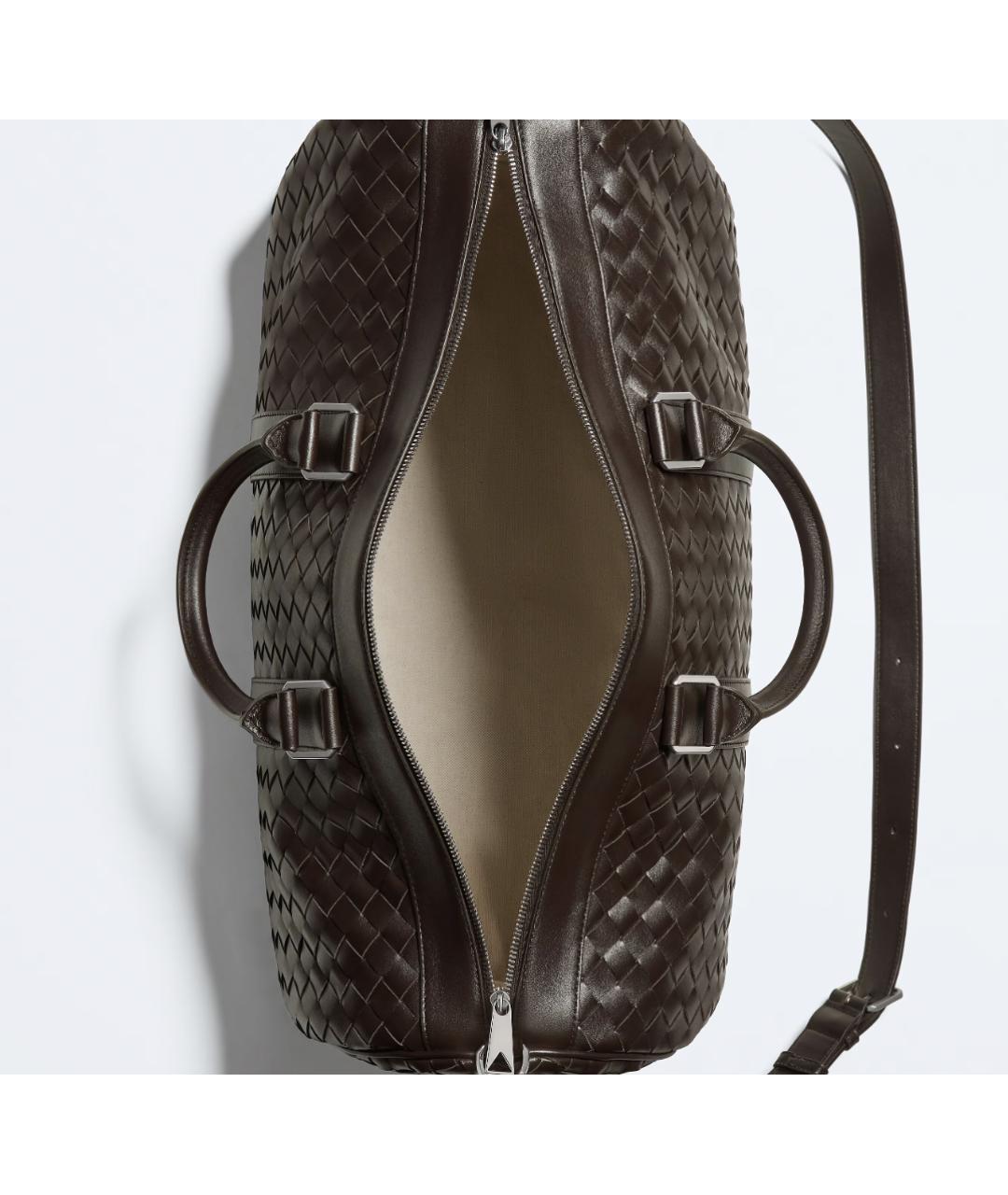 BOTTEGA VENETA Коричневая кожаная дорожная/спортивная сумка, фото 3