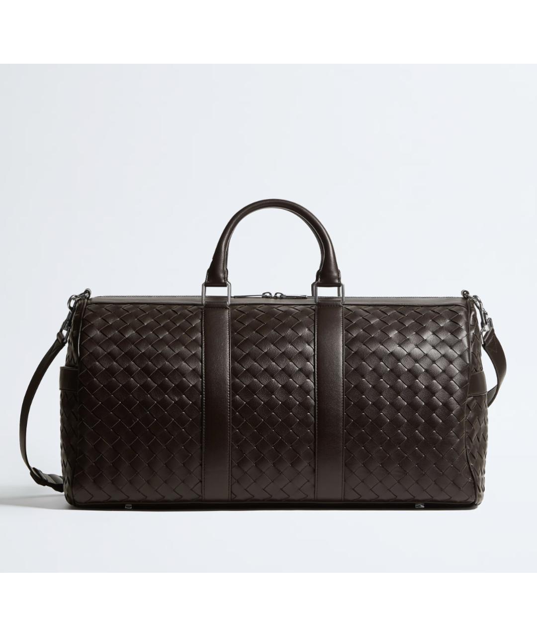 BOTTEGA VENETA Коричневая кожаная дорожная/спортивная сумка, фото 5