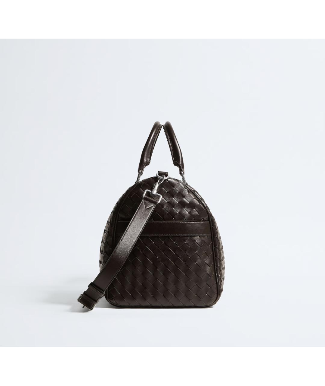 BOTTEGA VENETA Коричневая кожаная дорожная/спортивная сумка, фото 4