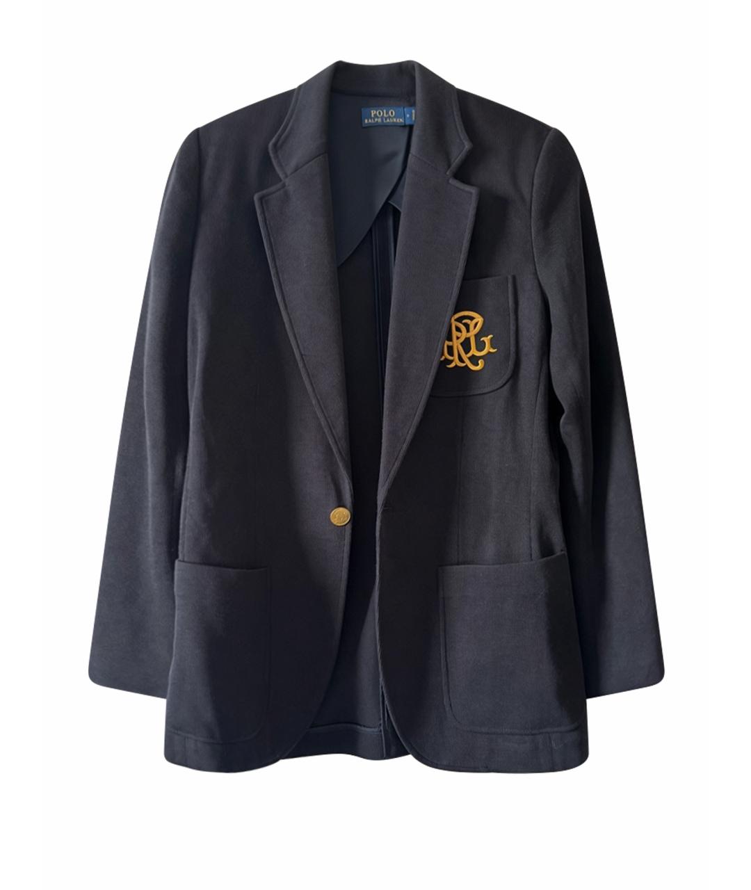 POLO RALPH LAUREN Темно-синий хлопковый джемпер / свитер, фото 1