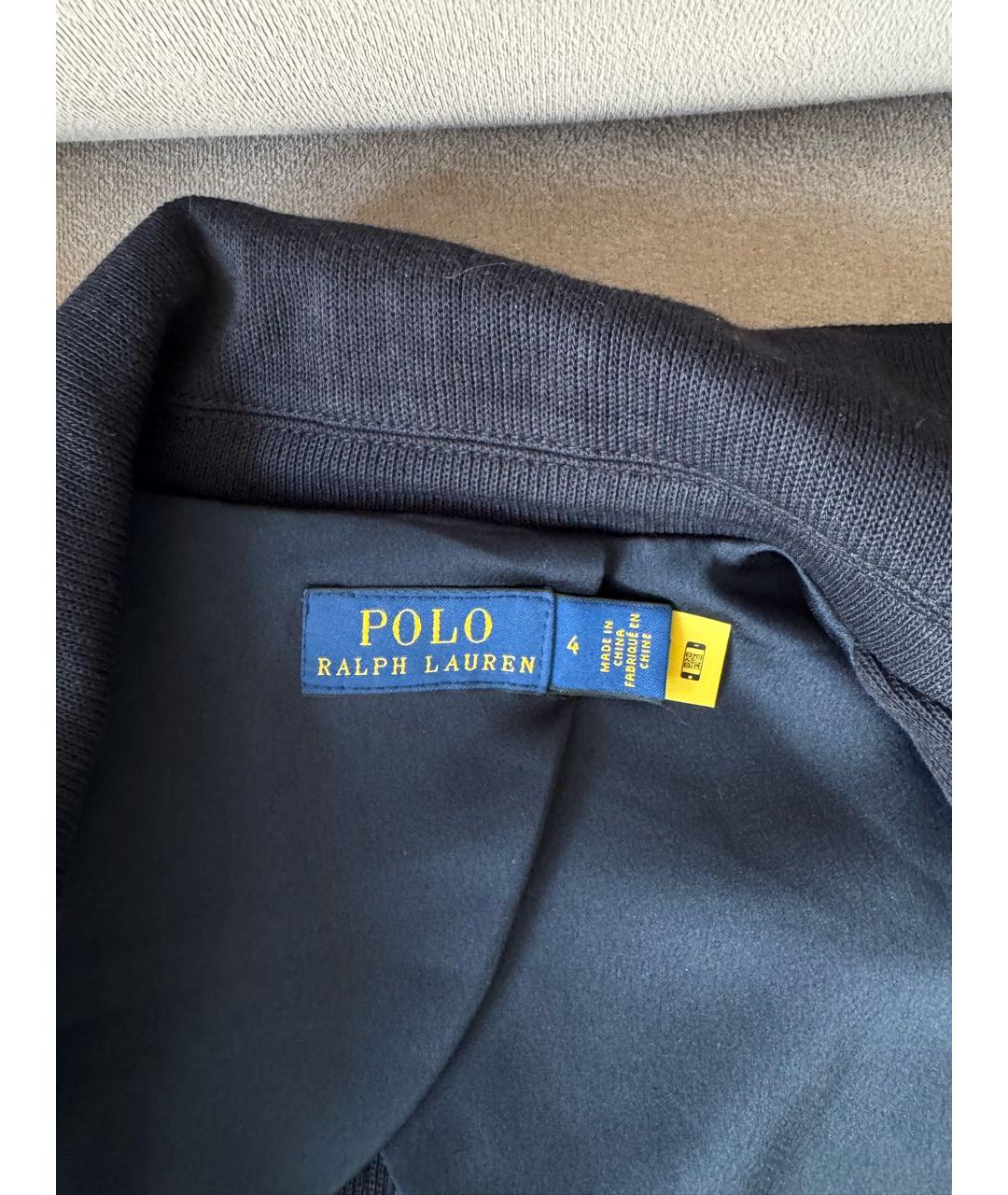 POLO RALPH LAUREN Темно-синий хлопковый джемпер / свитер, фото 6