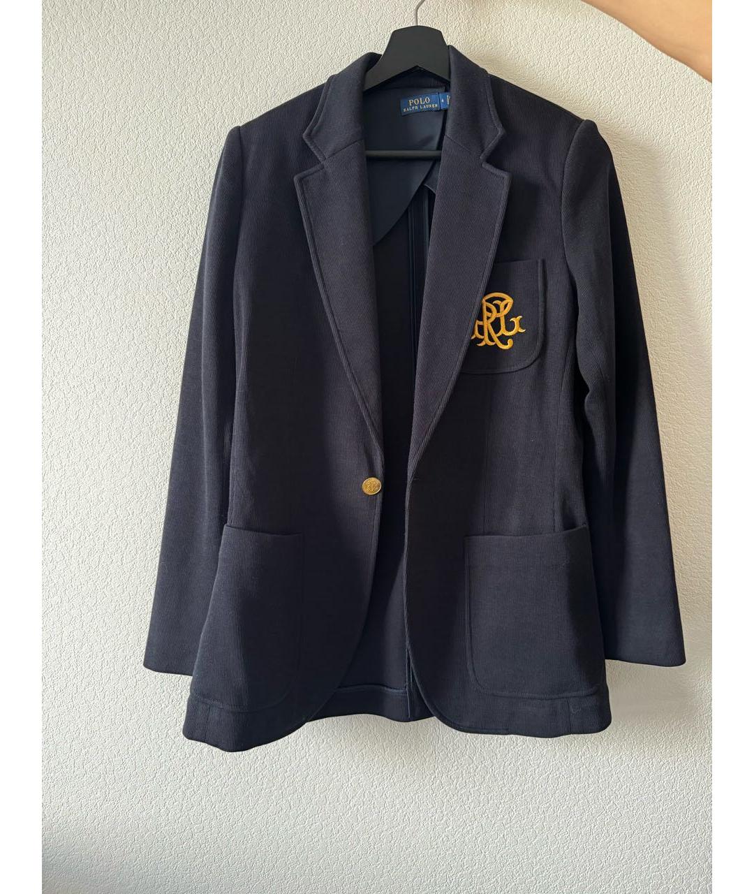 POLO RALPH LAUREN Темно-синий хлопковый джемпер / свитер, фото 9