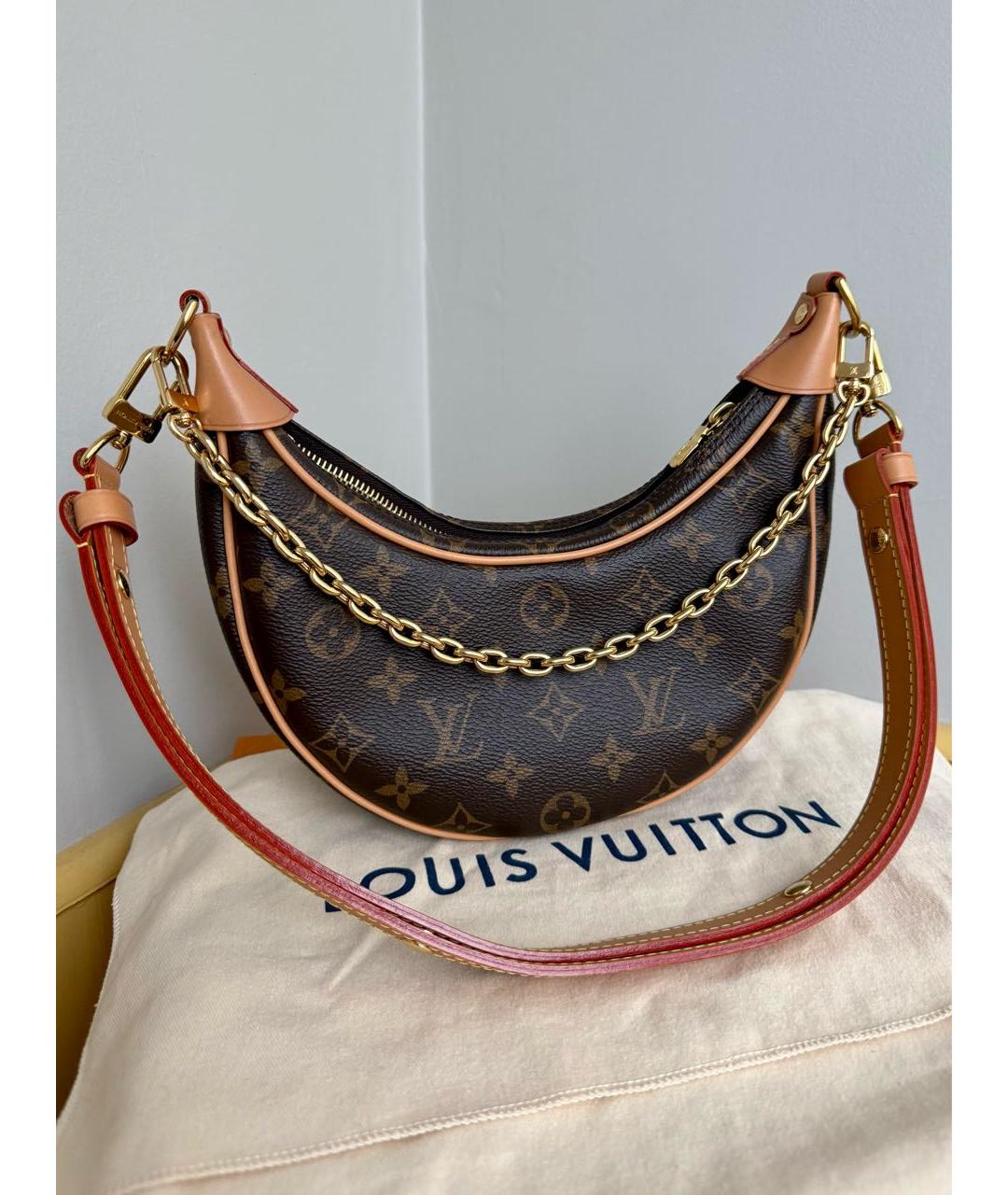 LOUIS VUITTON Коричневая сумка через плечо из канвы, фото 9