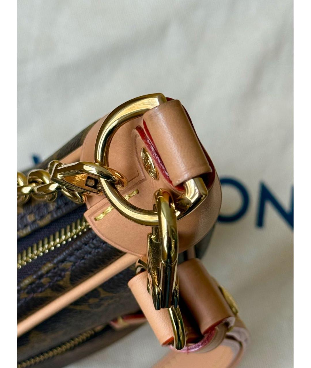 LOUIS VUITTON Коричневая сумка через плечо из канвы, фото 8