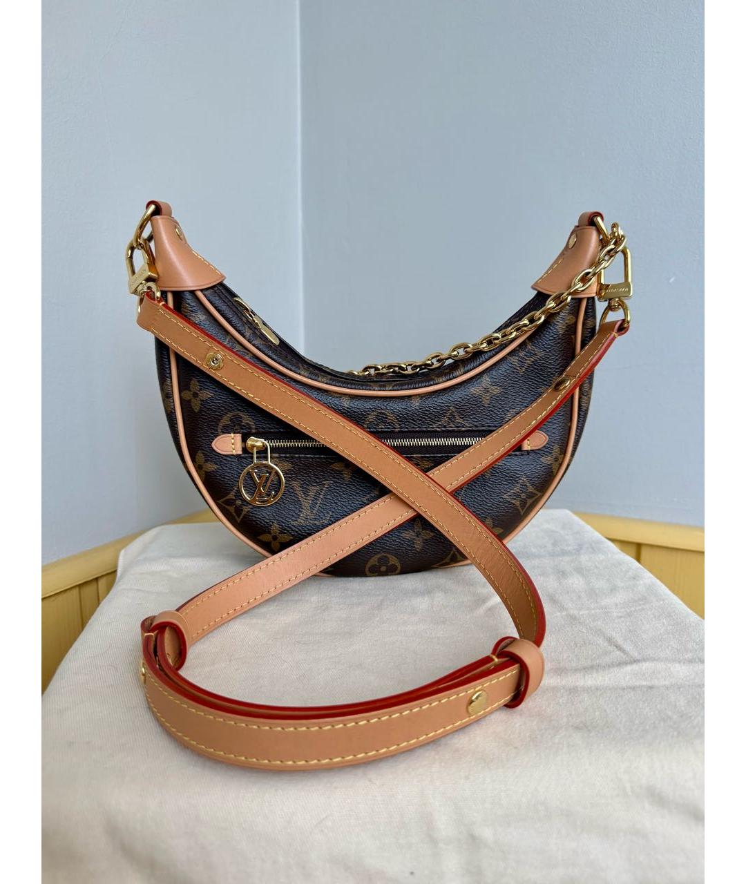 LOUIS VUITTON Коричневая сумка через плечо из канвы, фото 2