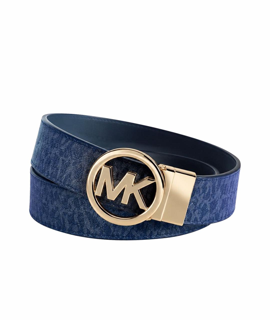 MICHAEL KORS Синий кожаный ремень, фото 1