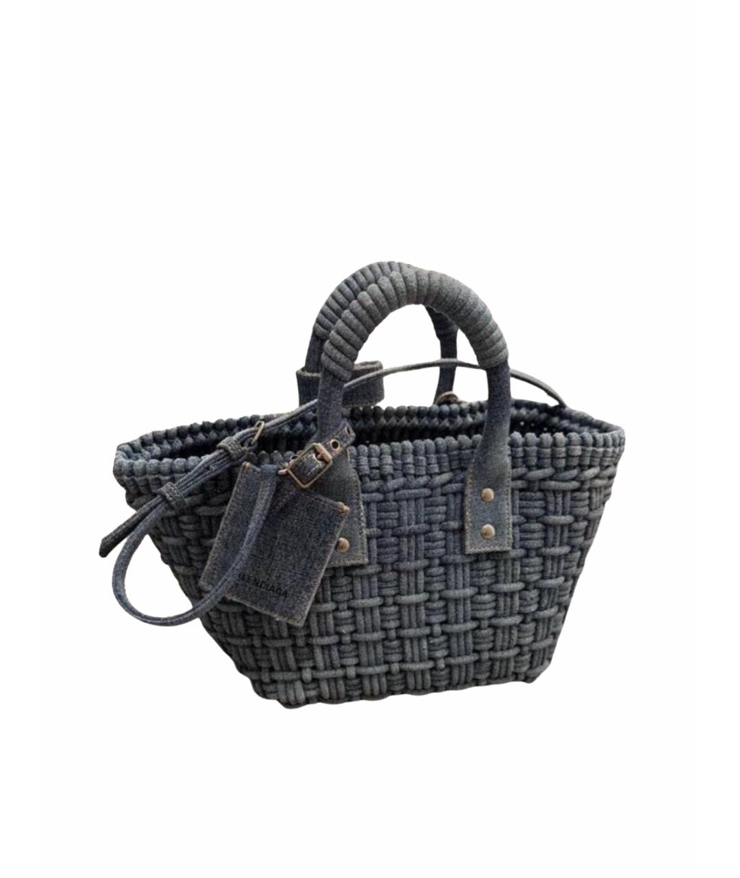 BALENCIAGA Темно-синяя деним сумка через плечо, фото 1
