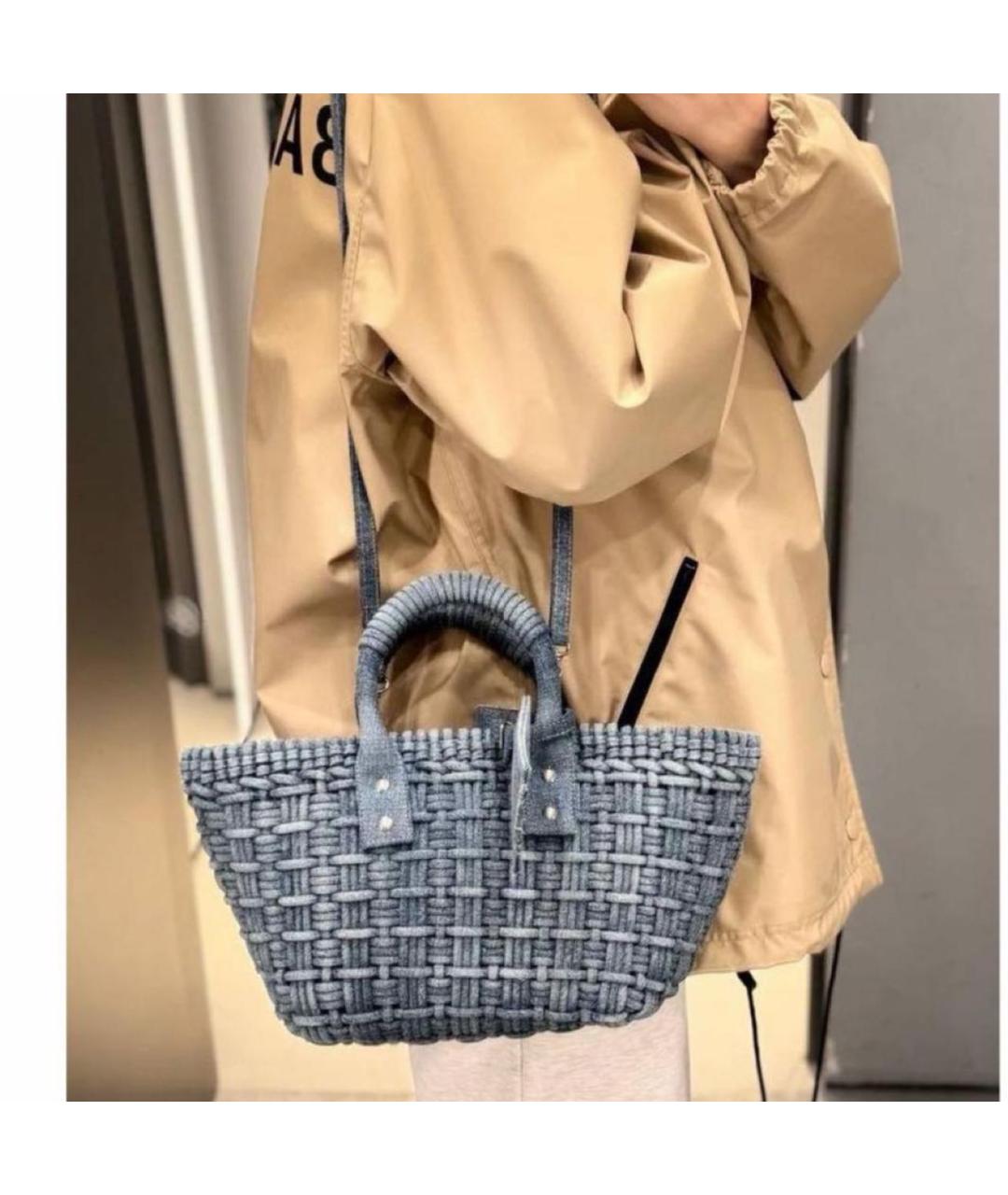 BALENCIAGA Темно-синяя деним сумка через плечо, фото 7