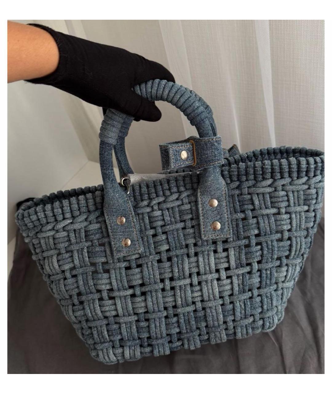BALENCIAGA Темно-синяя деним сумка через плечо, фото 3