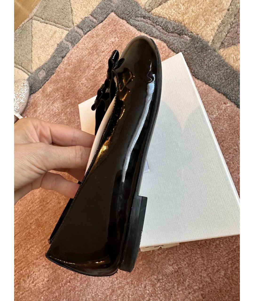 DOLCE&GABBANA Черные балетки из лакированной кожи, фото 7