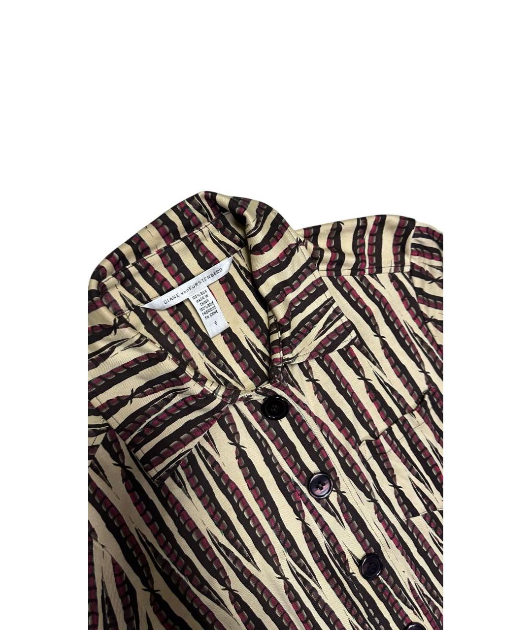 DIANE VON FURSTENBERG Мульти шелковое повседневное платье, фото 3