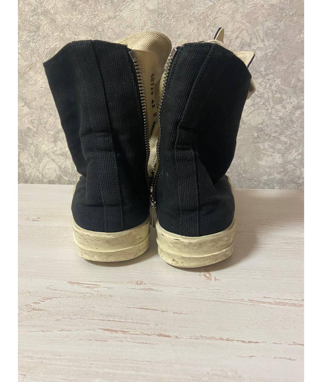 RICK OWENS DRKSHDW Черные высокие кроссовки / кеды, фото 4