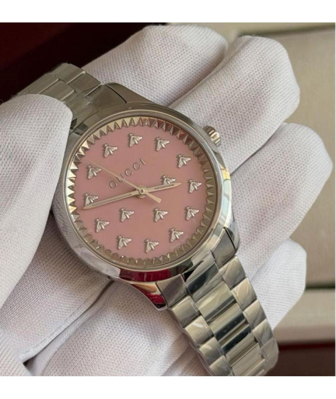 GUCCI Серебряные стальные часы, фото 5