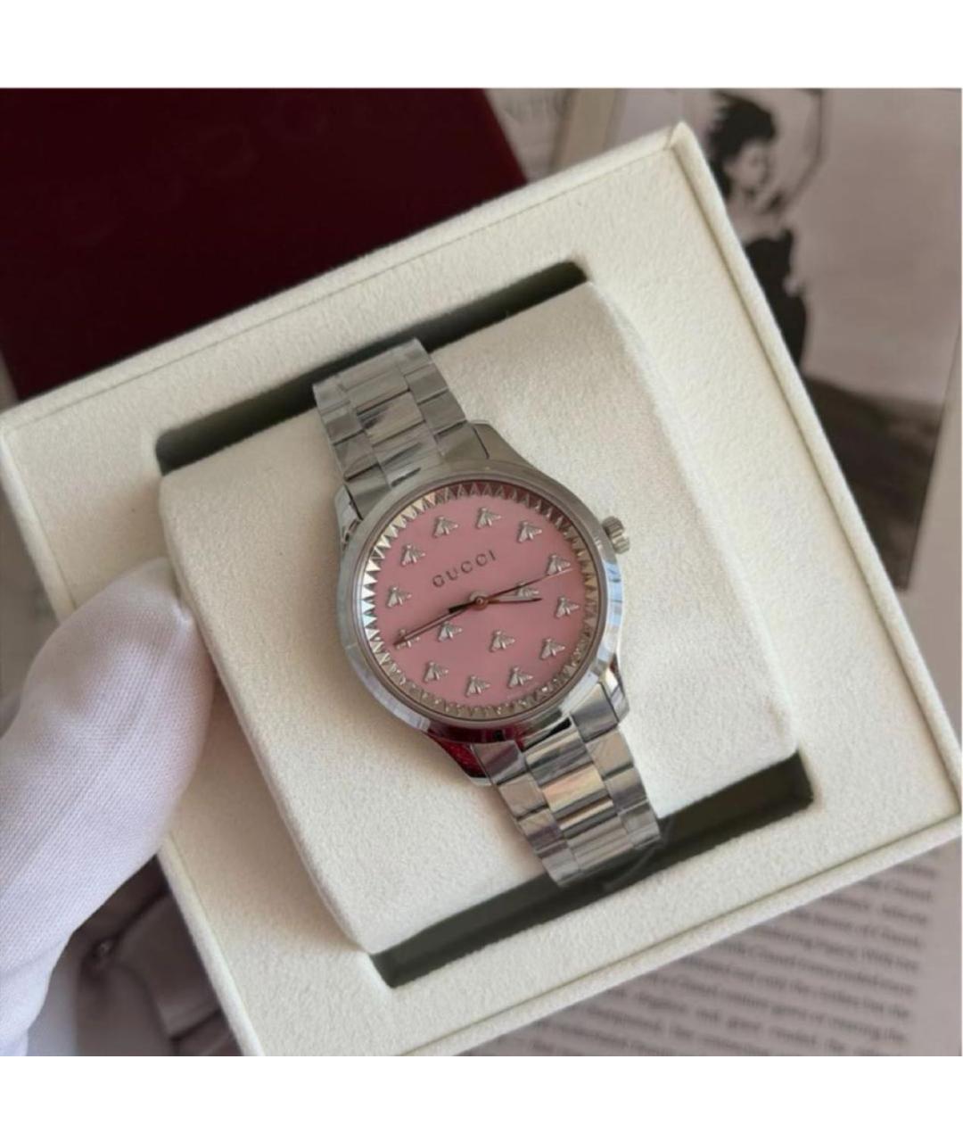 GUCCI Серебряные стальные часы, фото 2