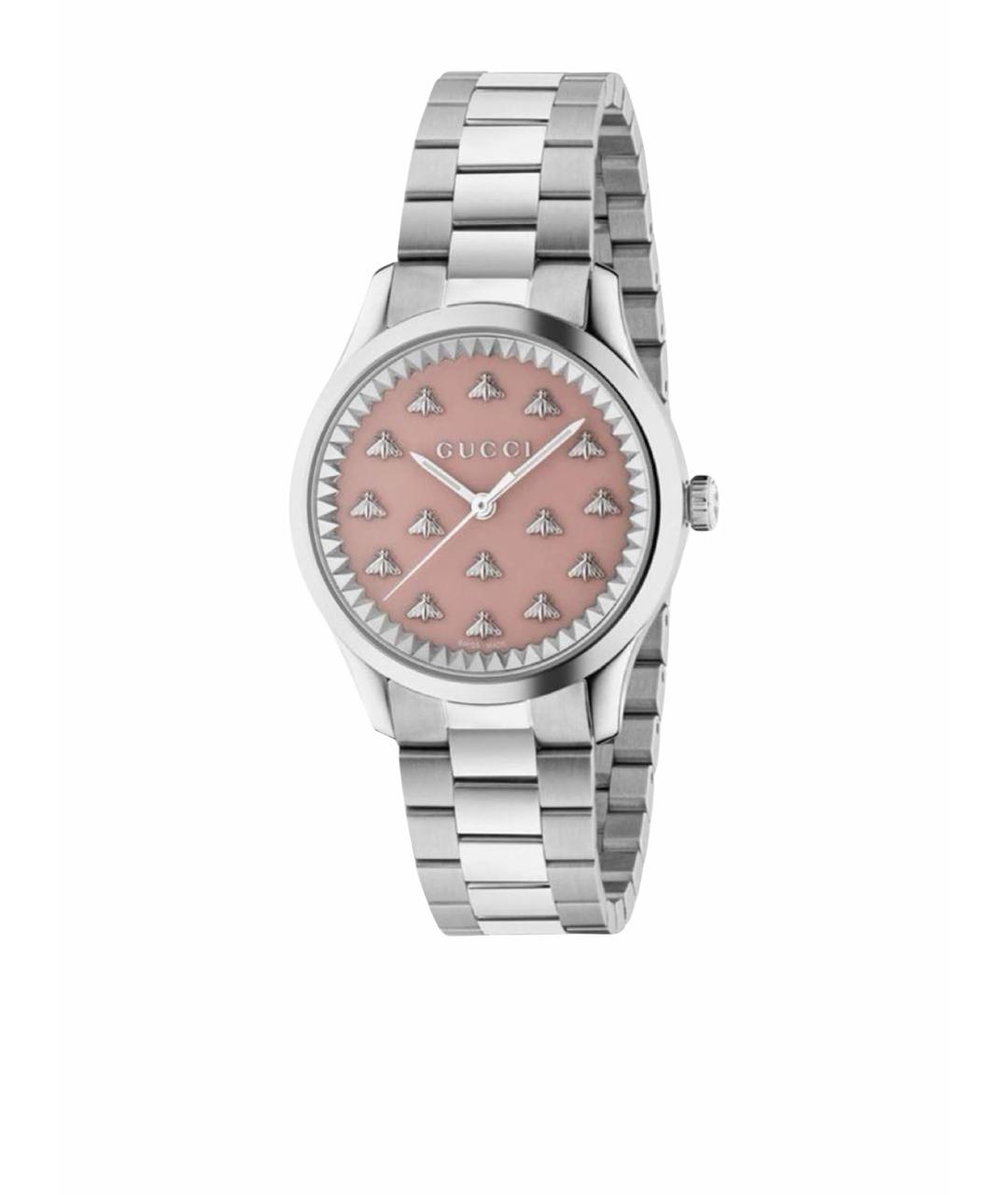 GUCCI Серебряные стальные часы, фото 1