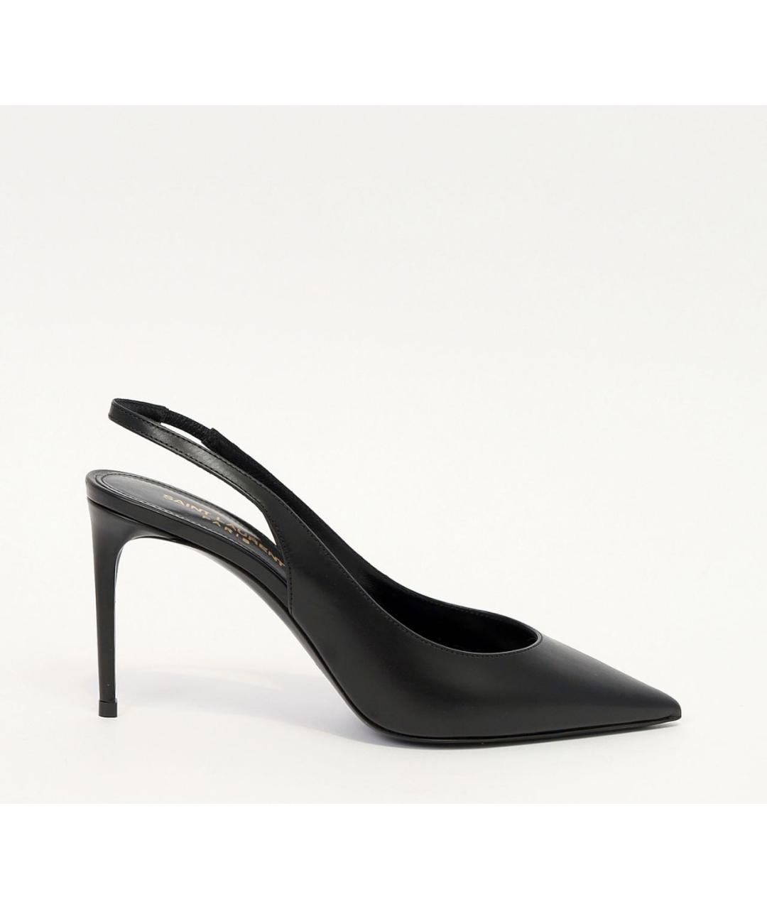 SAINT LAURENT Черные кожаные туфли, фото 6