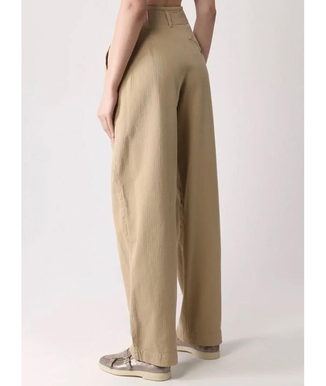 ETRO Бежевые хлопковые брюки широкие, фото 3