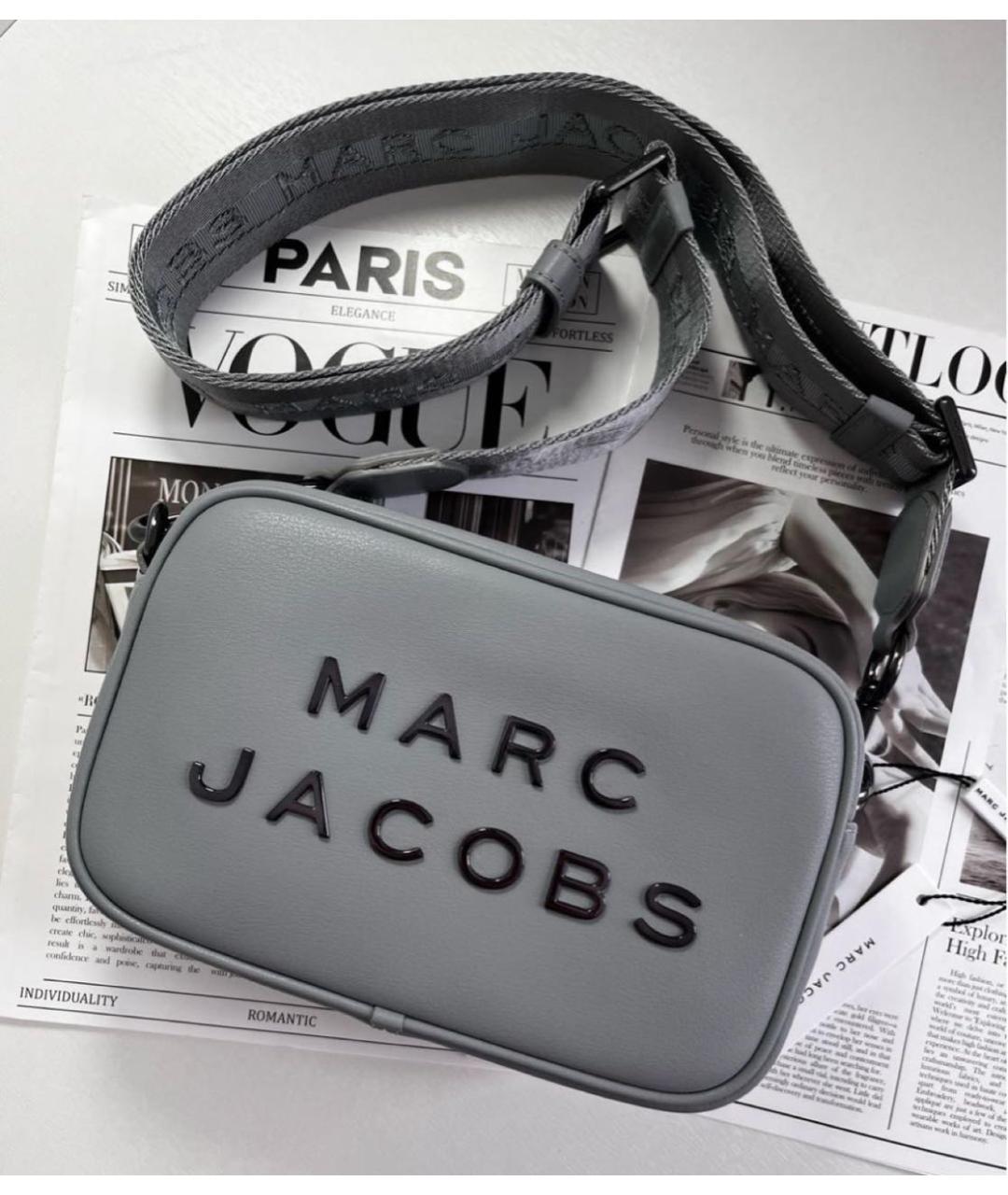 MARC JACOBS Серая кожаная сумка через плечо, фото 2
