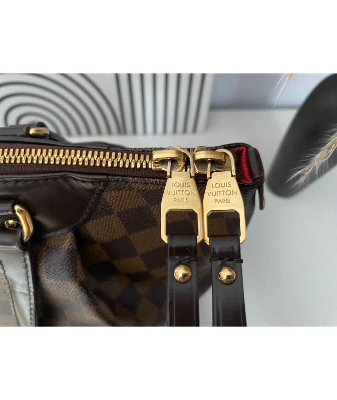 LOUIS VUITTON Коричневая сумка тоут из канвы, фото 6