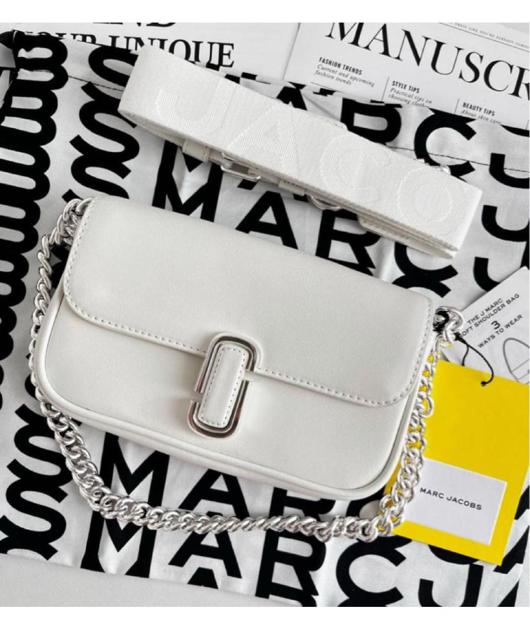 MARC JACOBS Белая кожаная сумка через плечо, фото 2