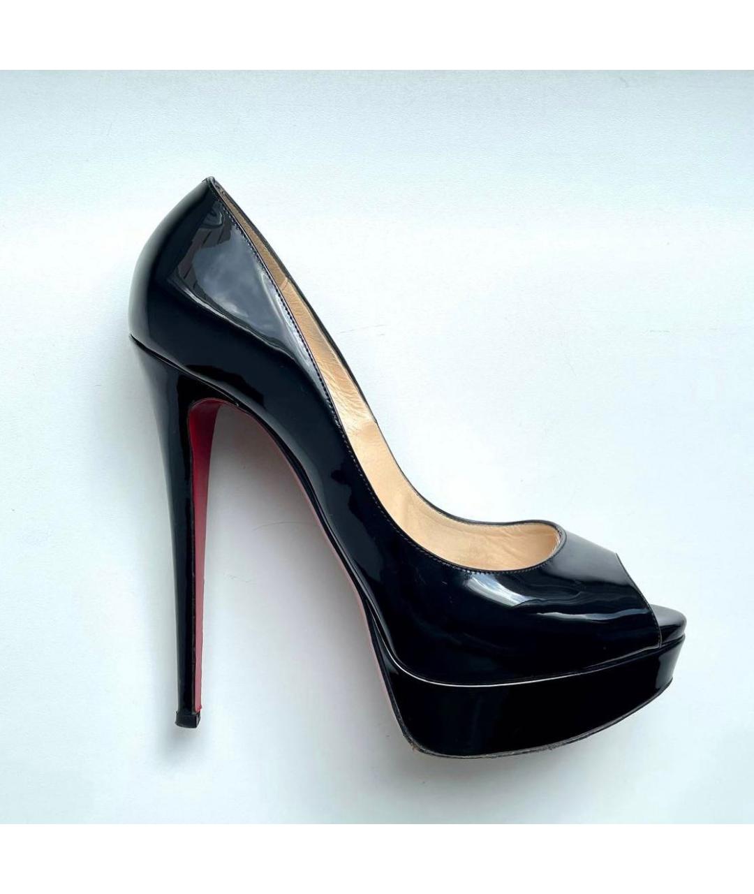 CHRISTIAN LOUBOUTIN Черные туфли из лакированной кожи, фото 9