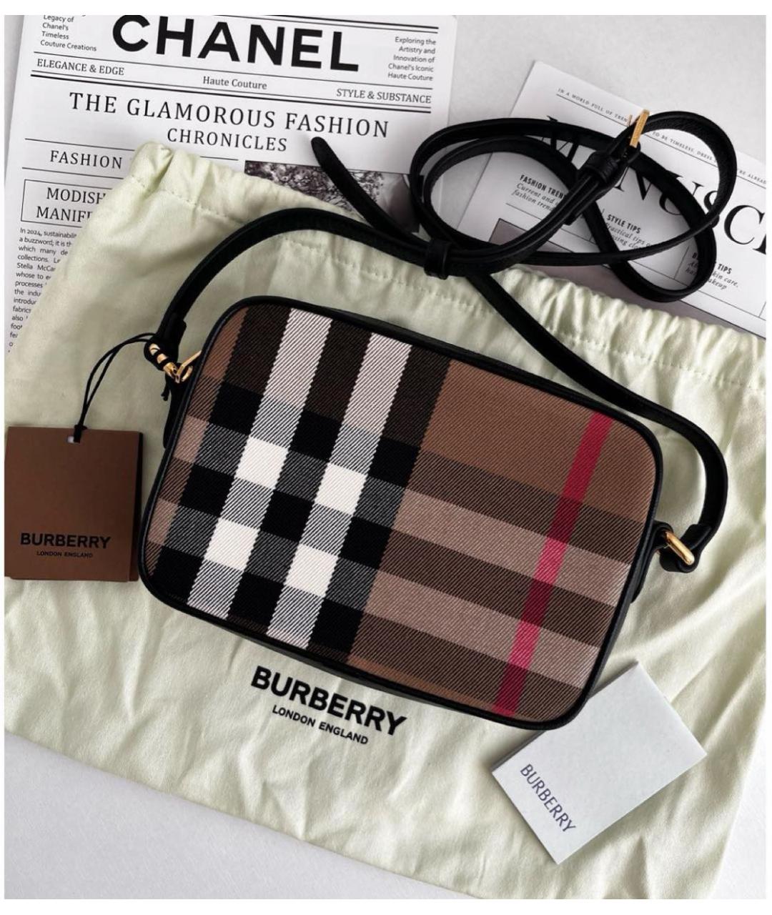 BURBERRY Коричневая кожаная сумка через плечо, фото 2