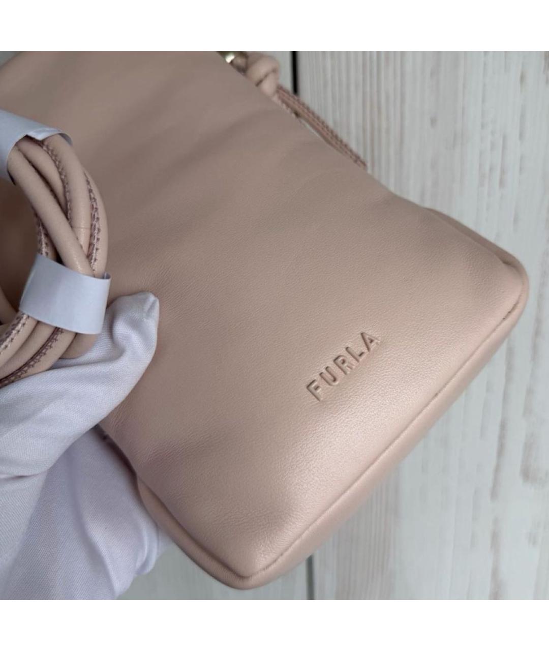 FURLA Розовая кожаная сумка через плечо, фото 7