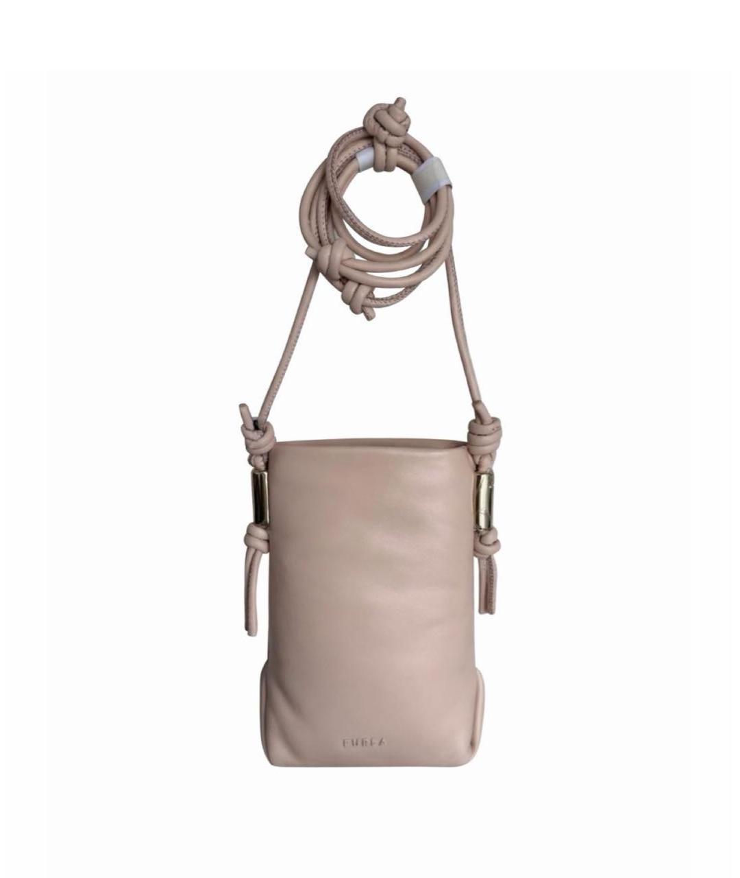 FURLA Розовая кожаная сумка через плечо, фото 8