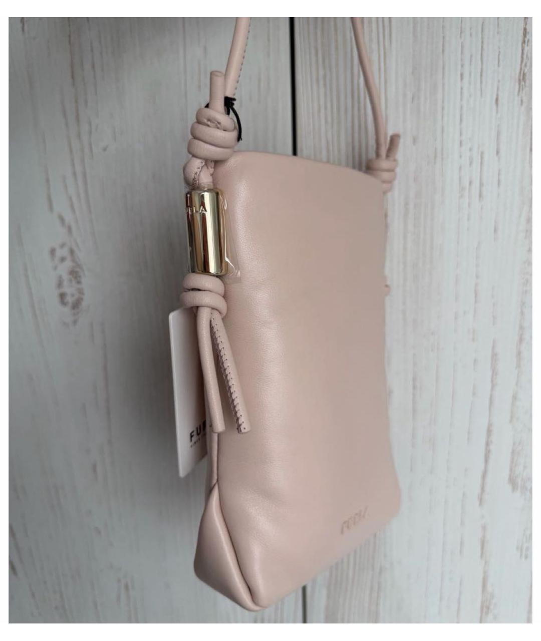 FURLA Розовая кожаная сумка через плечо, фото 4