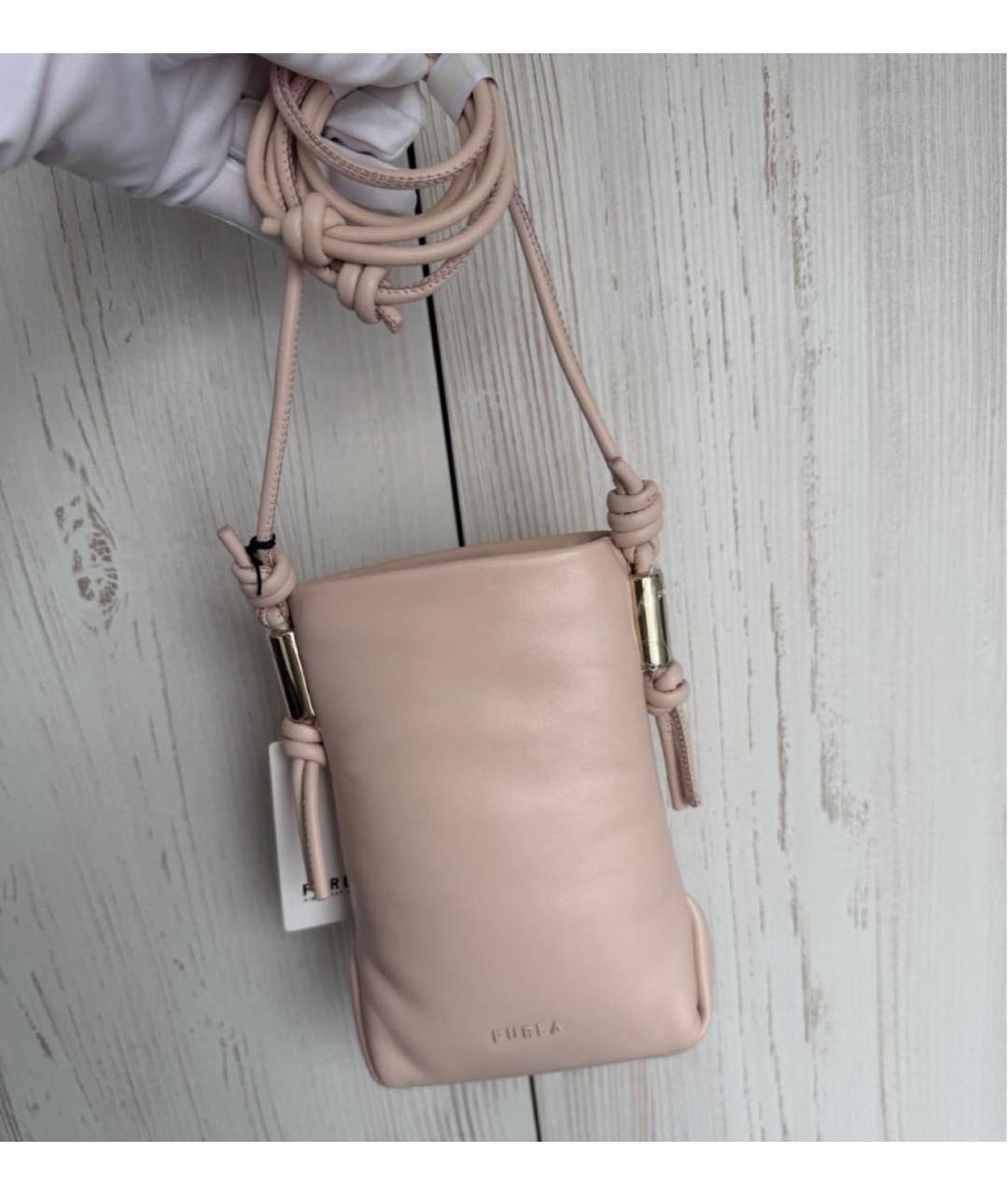 FURLA Розовая кожаная сумка через плечо, фото 2