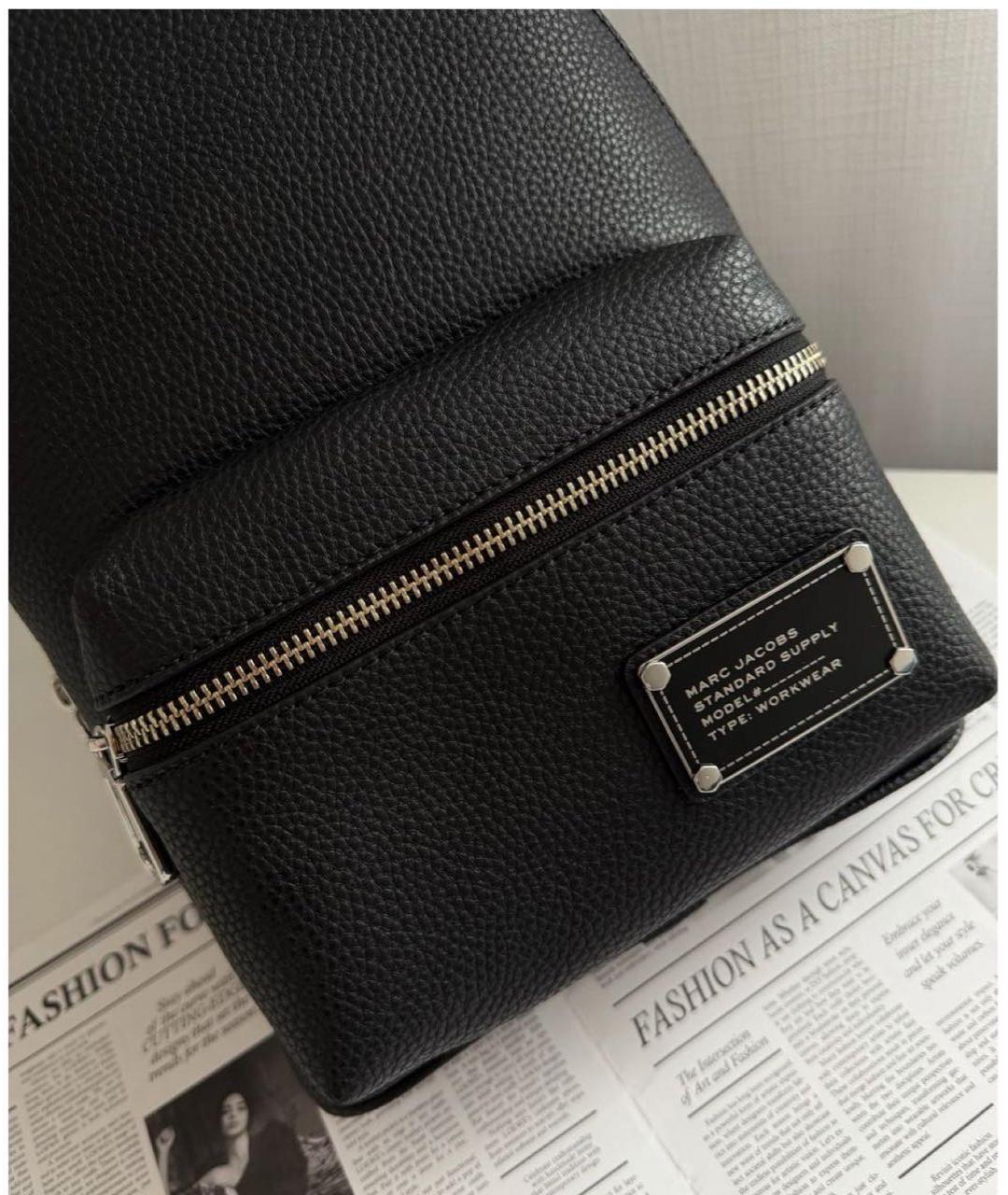 MARC JACOBS Черный кожаный рюкзак, фото 5