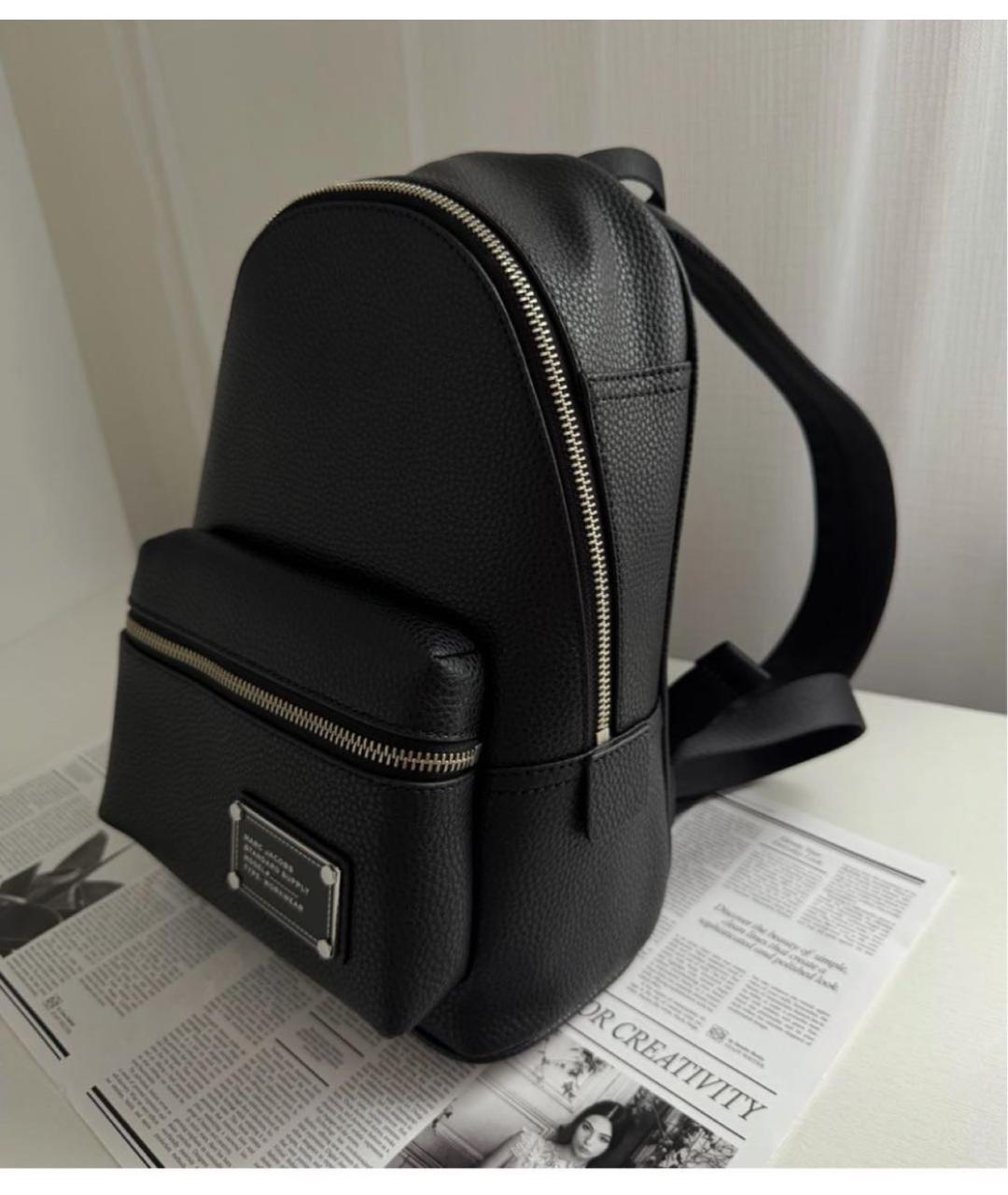 MARC JACOBS Черный кожаный рюкзак, фото 4