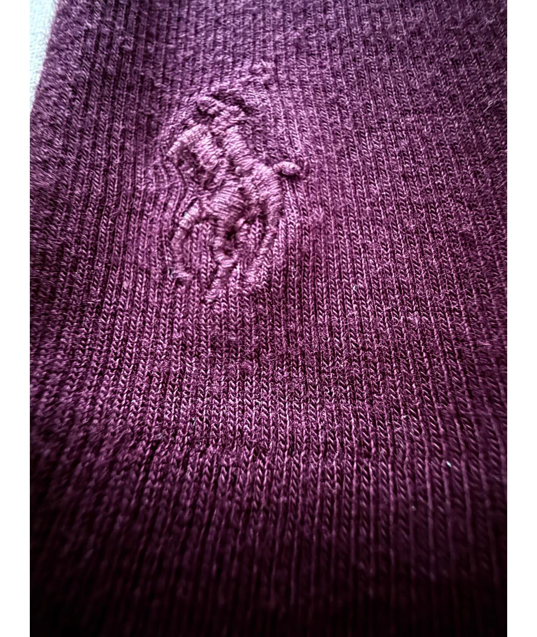 POLO RALPH LAUREN Бордовый шерстяной джемпер / свитер, фото 3