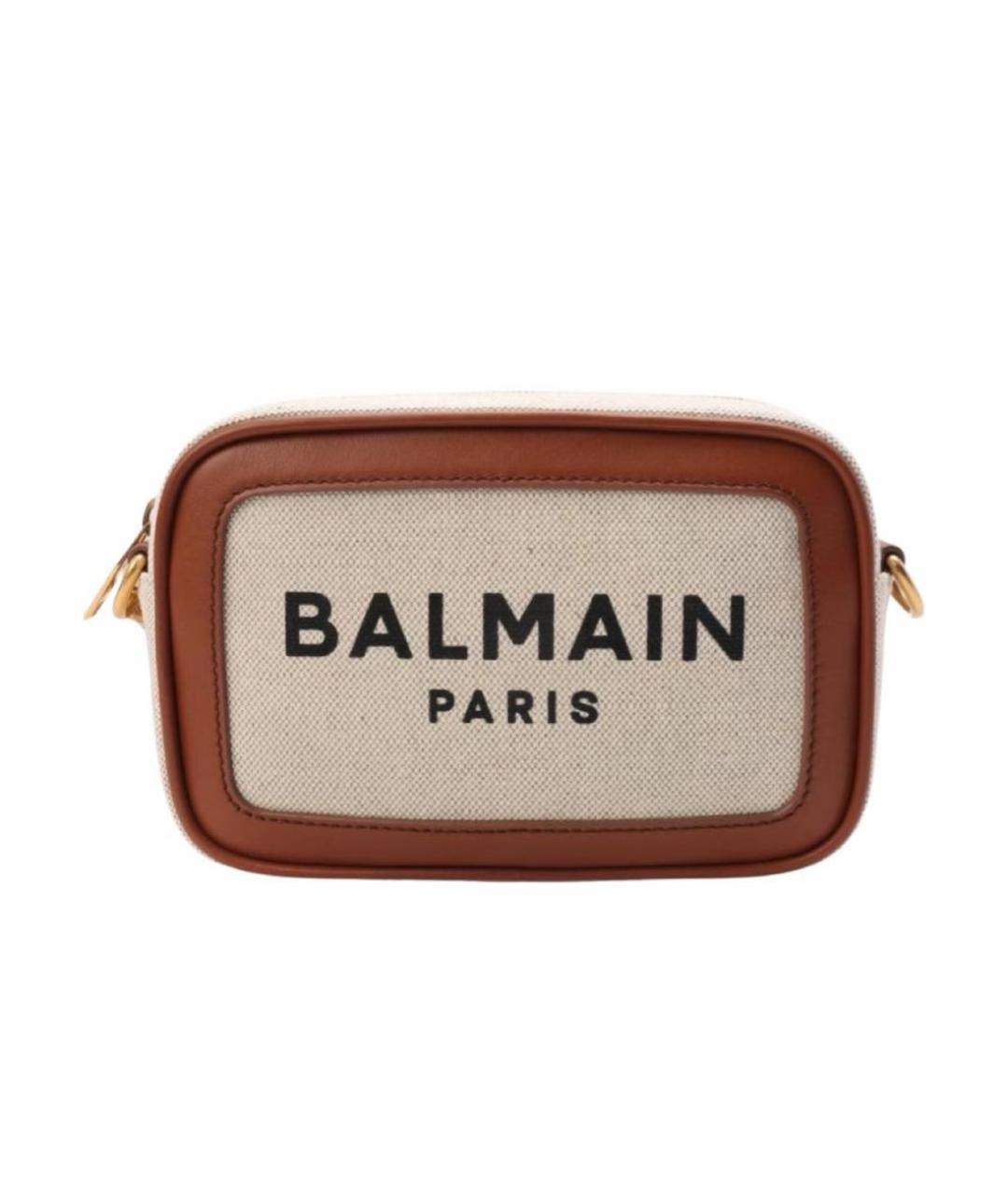 BALMAIN Коричневая кожаная сумка через плечо, фото 9