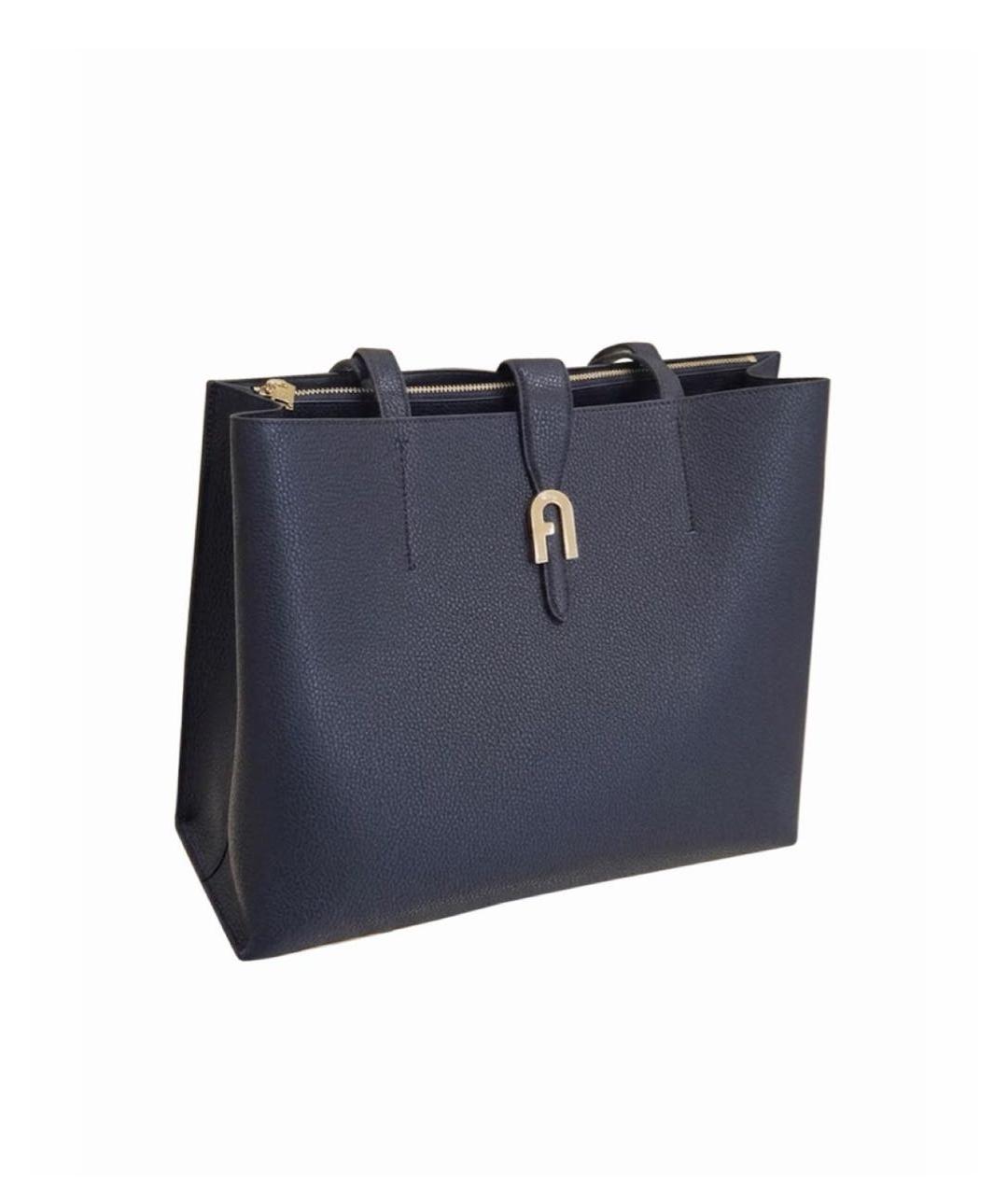 FURLA Темно-синяя кожаная сумка через плечо, фото 9
