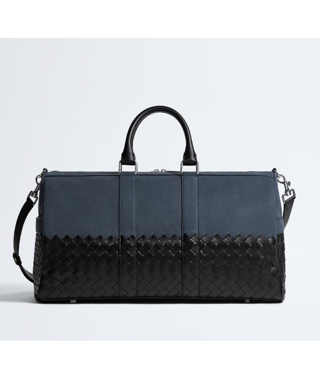 BOTTEGA VENETA Синяя кожаная дорожная/спортивная сумка, фото 6