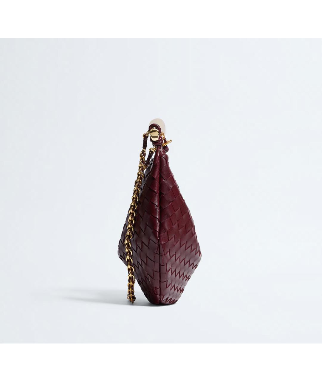BOTTEGA VENETA Бордовая кожаная сумка тоут, фото 4