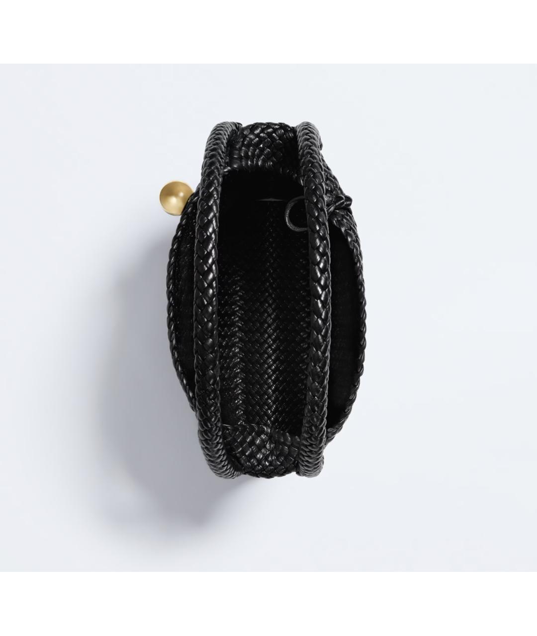 BOTTEGA VENETA Черная кожаная сумка тоут, фото 3