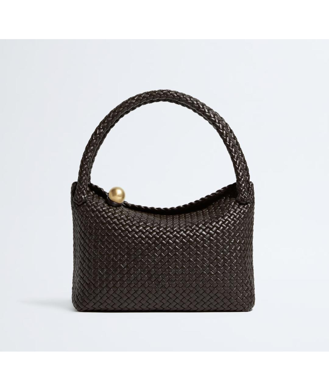 BOTTEGA VENETA Коричневая кожаная сумка тоут, фото 6