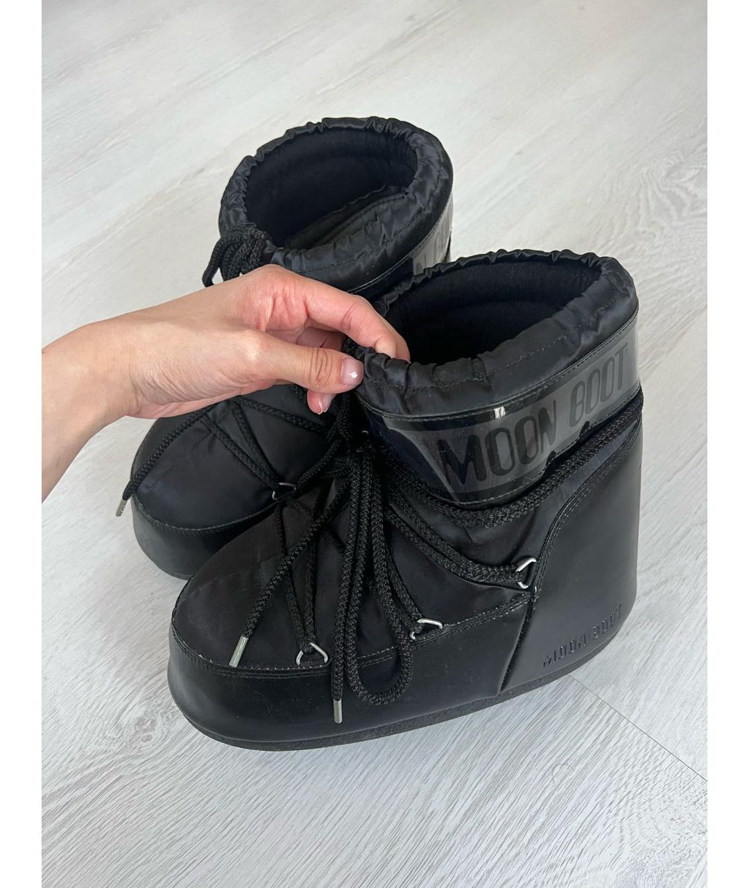 MOON BOOT Черные синтетические ботинки, фото 5