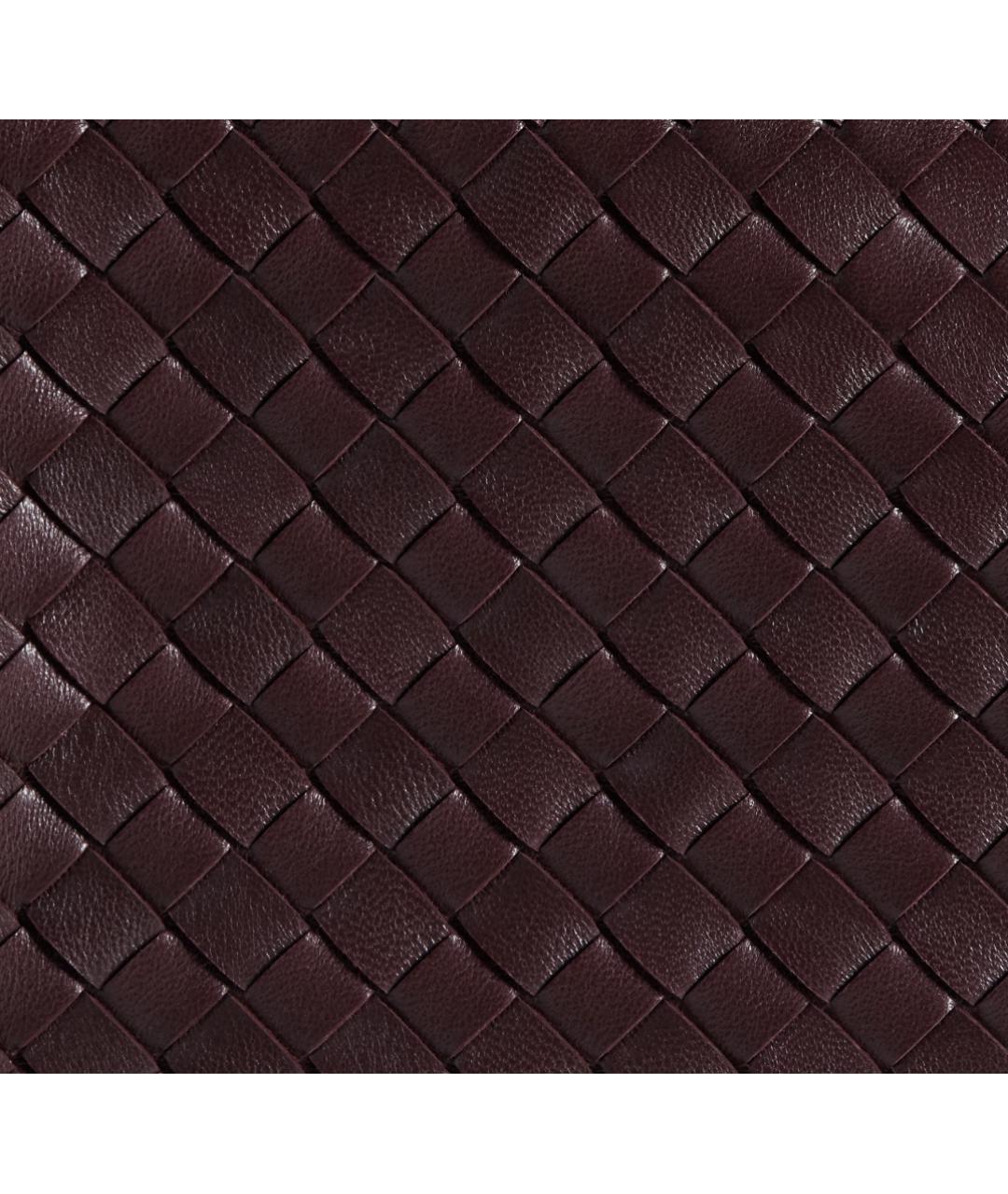 BOTTEGA VENETA Бордовая кожаная сумка тоут, фото 9