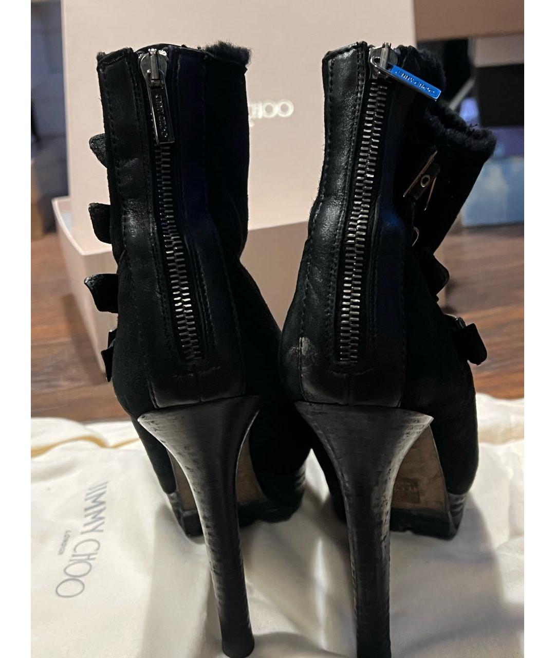 JIMMY CHOO Черные замшевые ботильоны, фото 3