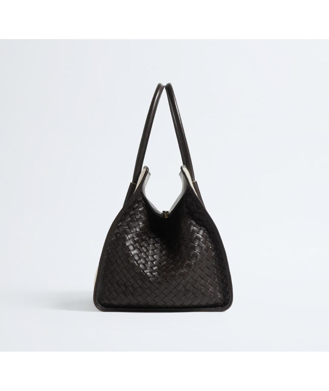 BOTTEGA VENETA Бежевая кожаная сумка тоут, фото 4