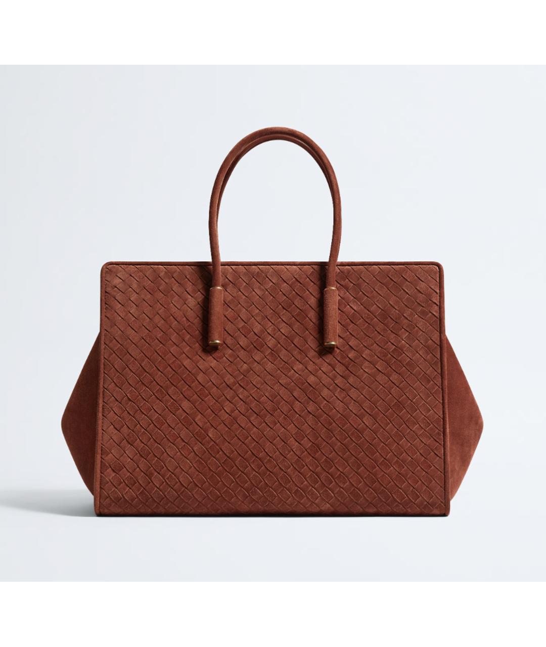 BOTTEGA VENETA Коричневая кожаная сумка тоут, фото 6