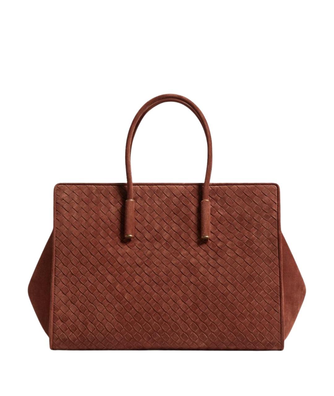 BOTTEGA VENETA Коричневая кожаная сумка тоут, фото 1