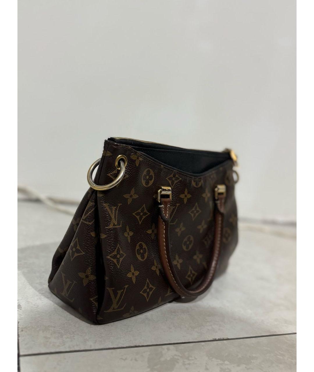 LOUIS VUITTON Коричневая кожаная сумка с короткими ручками, фото 2