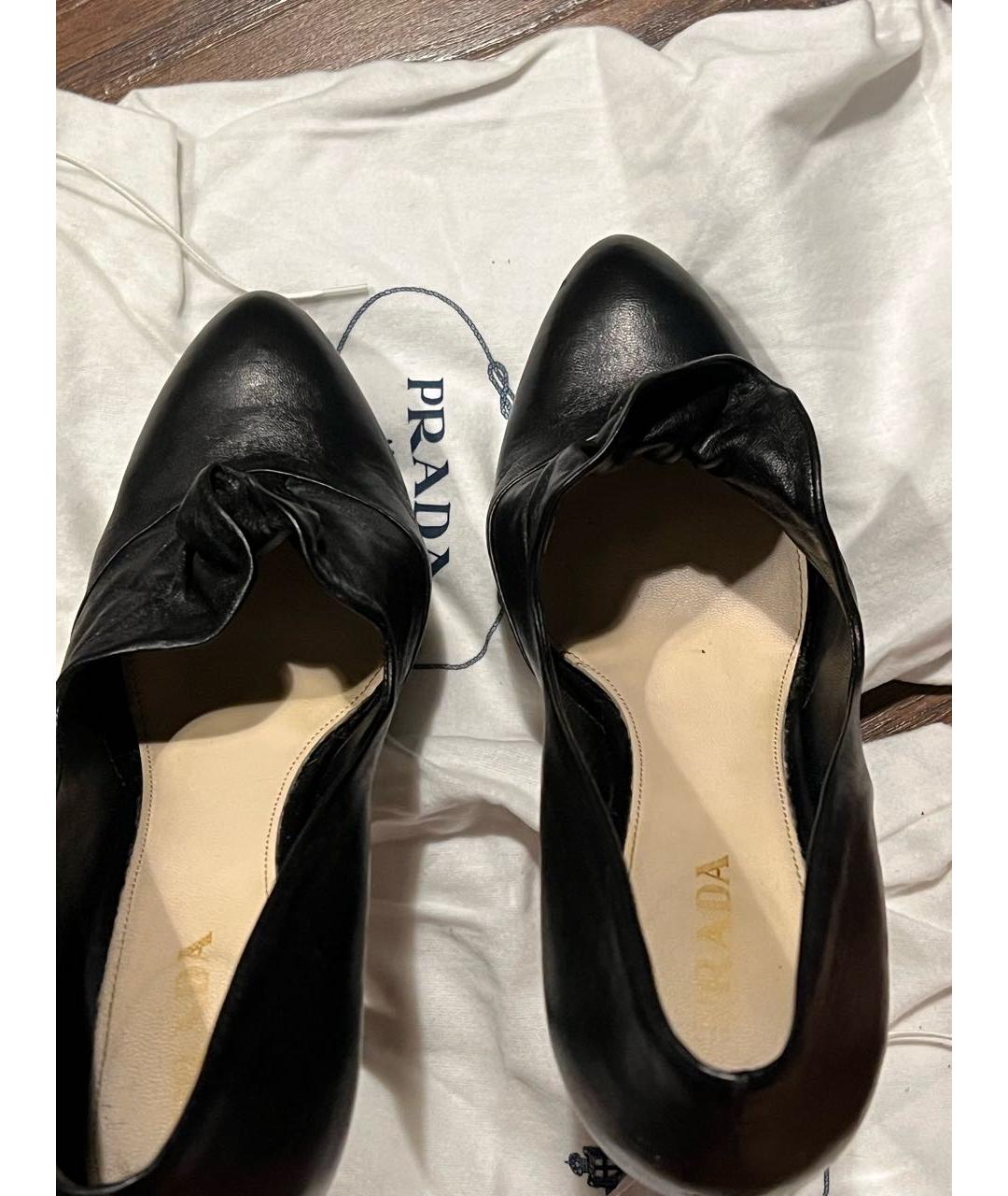 PRADA Черные кожаные ботильоны, фото 3